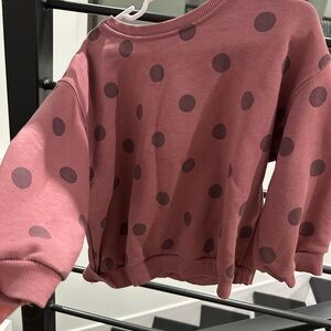 Zara Dusty Pink Ribbed Knit Top